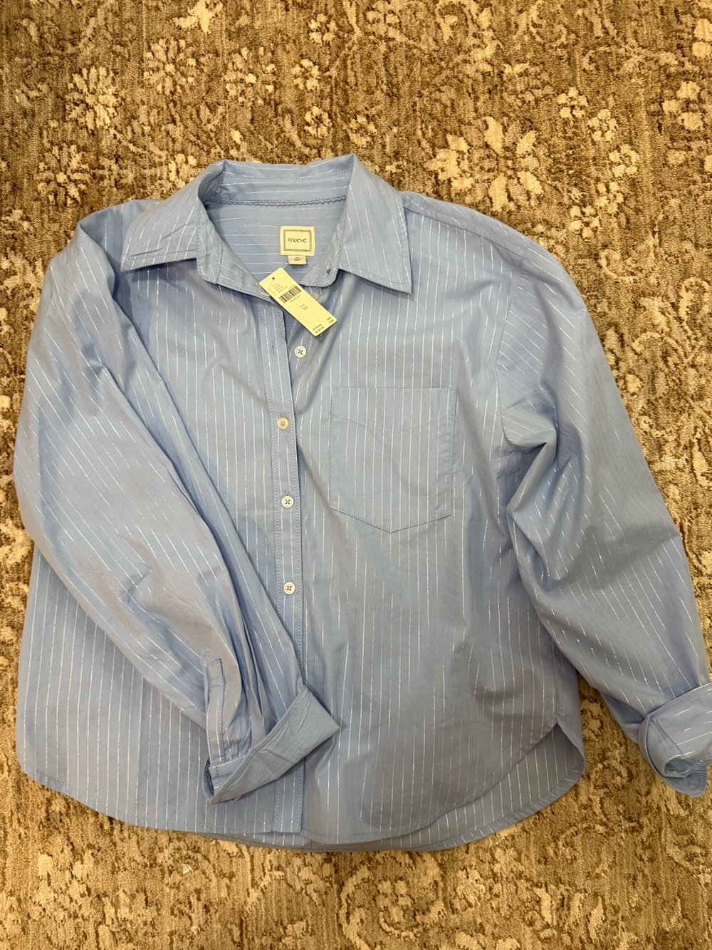 Anthropologie Maeve Cropped Button Up